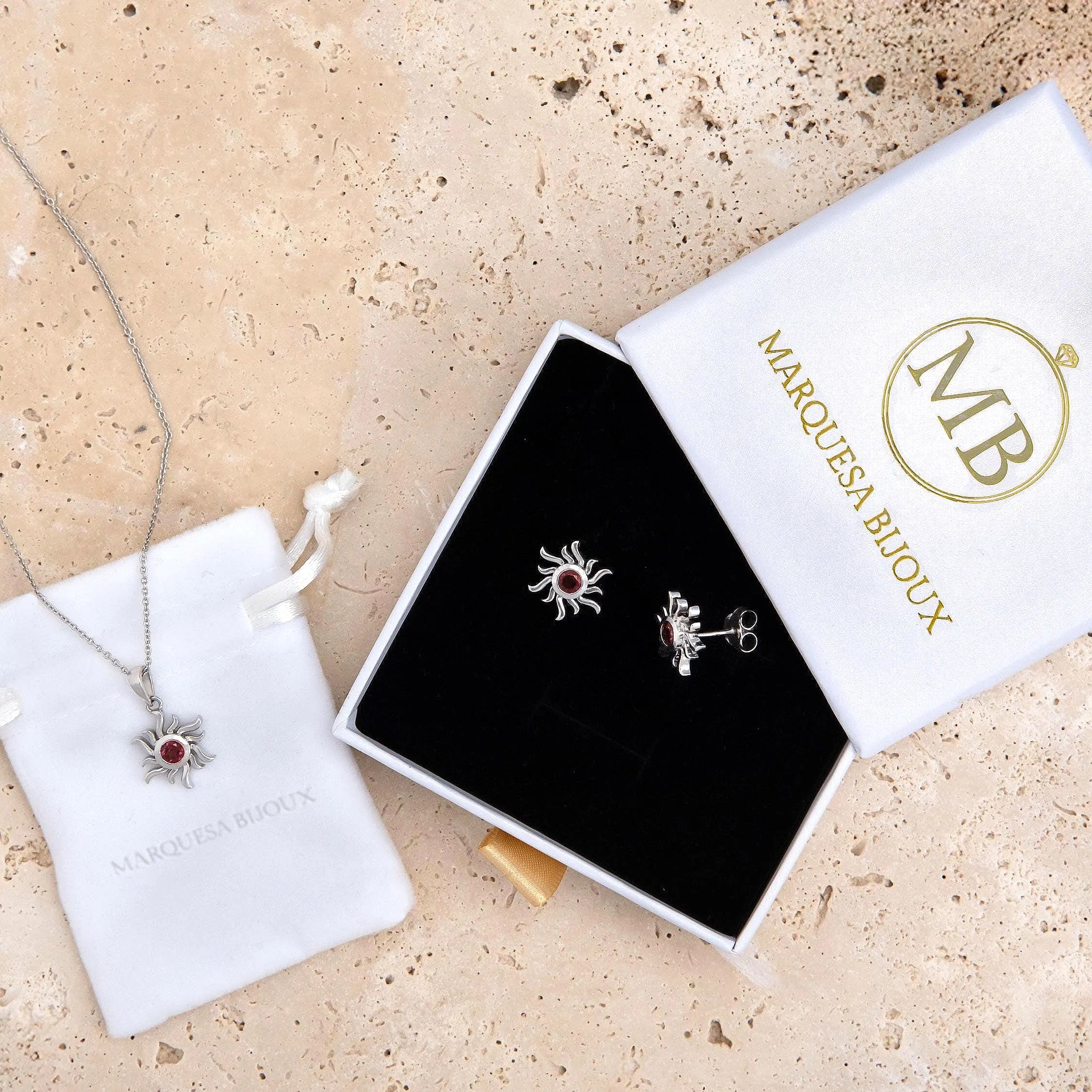 Sterling Silver Ethiopian Opal  Sunburst Jewellery Set