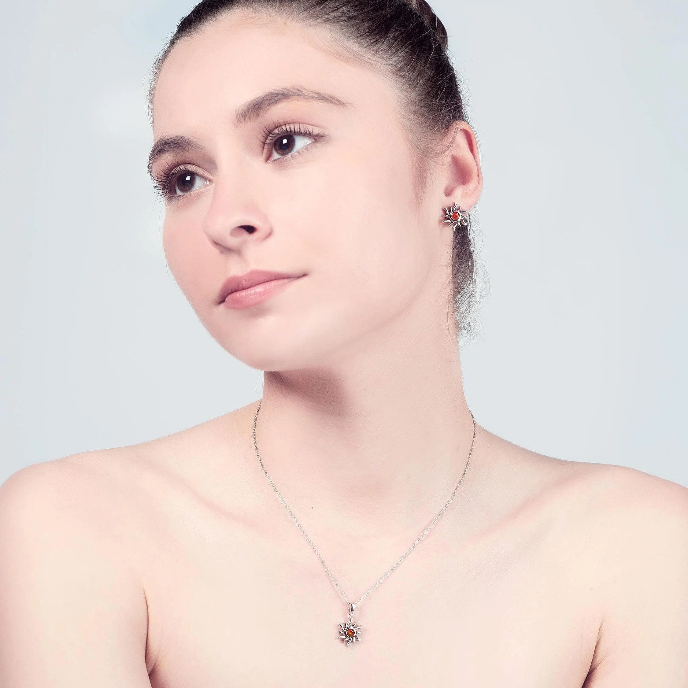 Sterling Silver Ethiopian Opal  Sunburst Jewellery Set