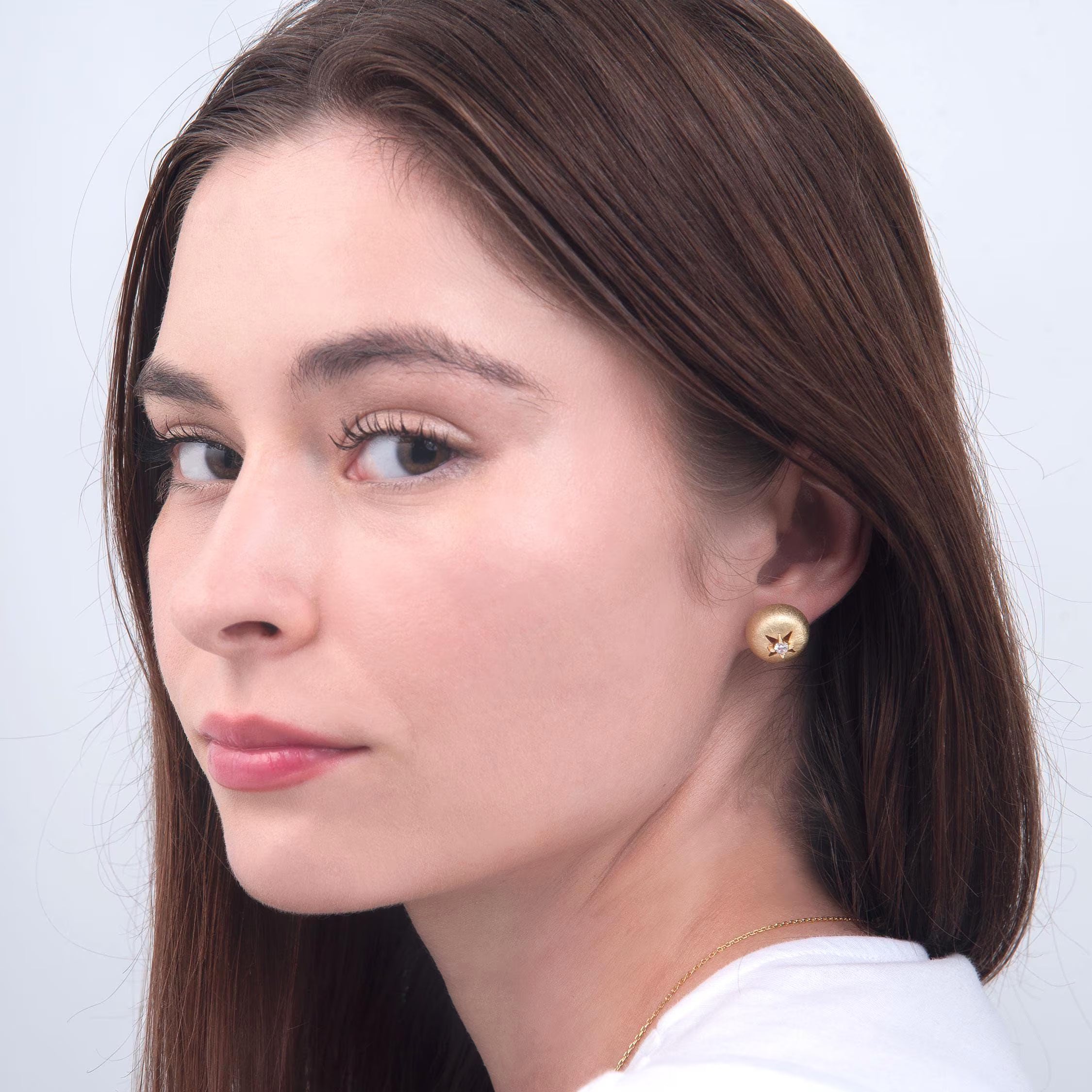 18K Gold Vermeil Stud Earrings