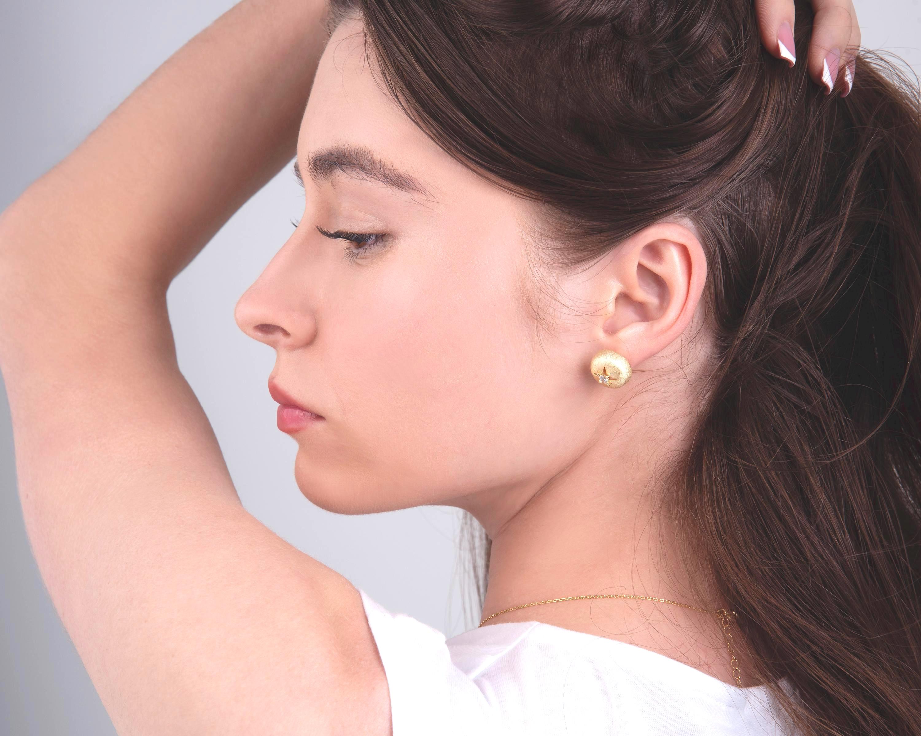18K Gold Vermeil Stud Earrings